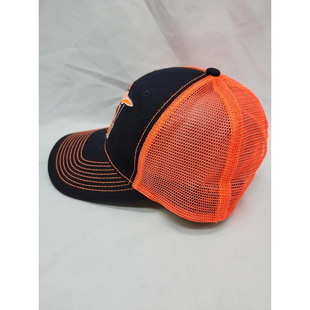St Louis Rockets Trucker Hat Navy Blue Orange Snapback Sample Hat